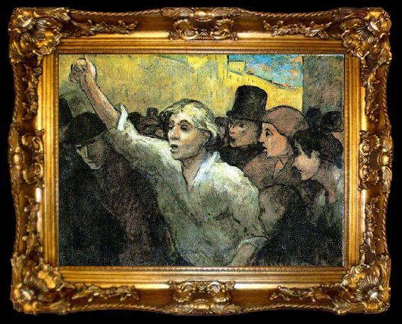 framed  Honore  Daumier The Uprising, ta009-2